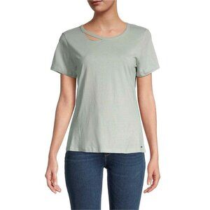n: Philanthropy NWT Cypress Sage Green Harlow BFF Cutout   Short Sleeve T-shirt